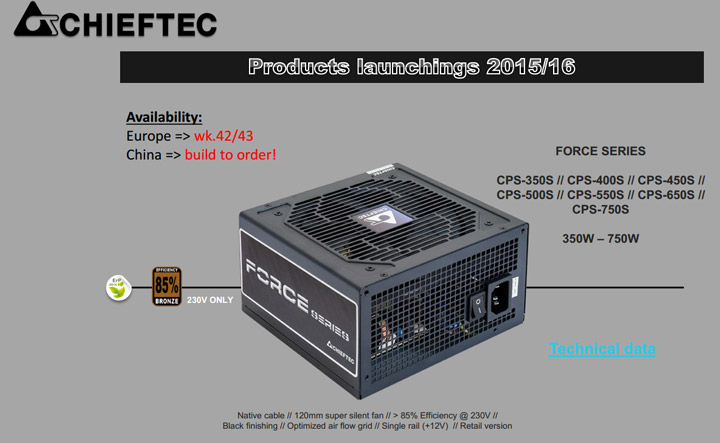 Блок питания Chieftec Force CPS-S