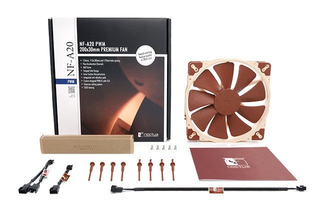 Комплект поставки вентилятора Noctua NF-A20