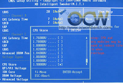 Разгон Core i7 через BIOS - VCore