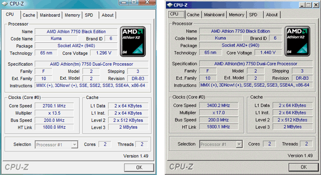 AMD Athlon X2 7750 BE cpu-z