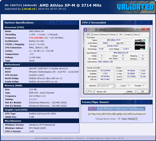 Рекорд разгона процессоров AMD K7