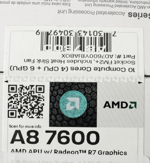 Поддельный APU AMD A8-7600