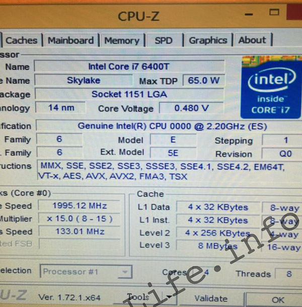 Разгон Intel Core i5-6400T