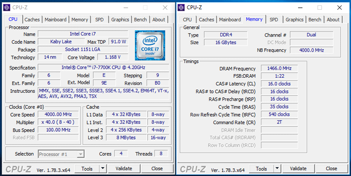 Характеристики Intel Core i7-7700K