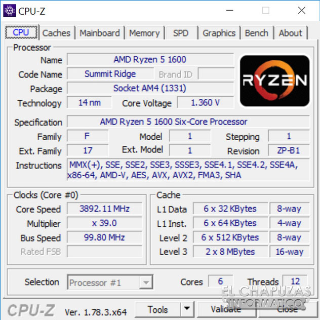 Процессор AMD Ryzen 5 1600 в разгоне