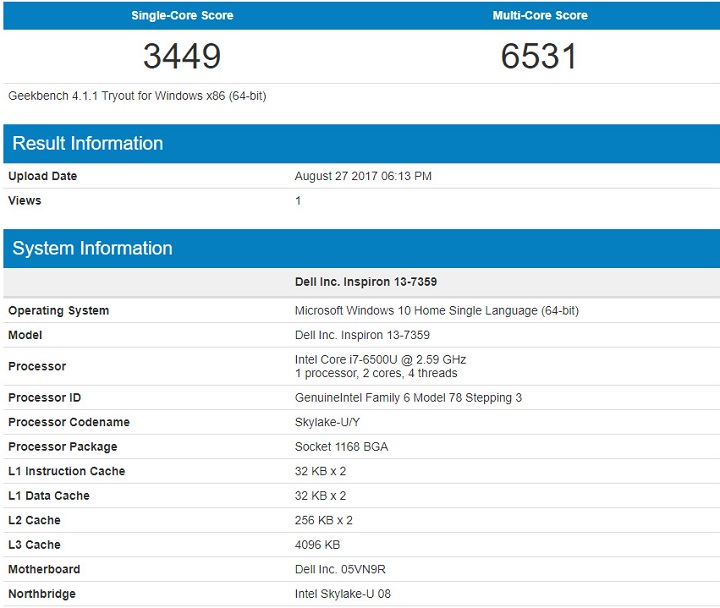 Core i7-6500U