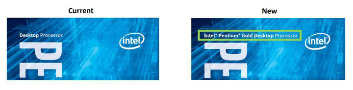 переименованные процессоры Intel Pentium Gold