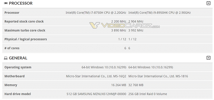 Intel Core i9-8950HK