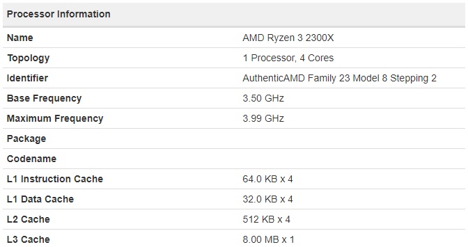 AMD Ryzen 5 2500X