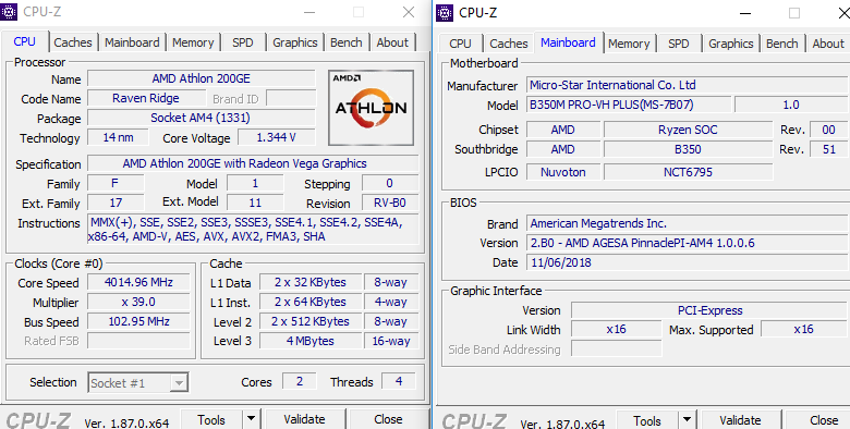 Разгон AMD Athlon 200GE