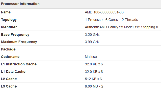 Шестиядерный AMD Ryzen 3000