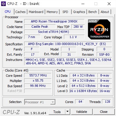 AMD Ryzen Threadripper 3990X