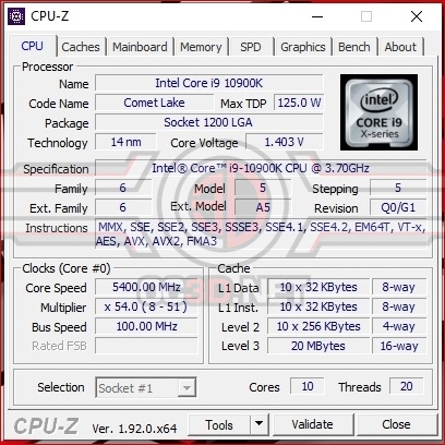 Обзор процессора Intel Core i9-10900K