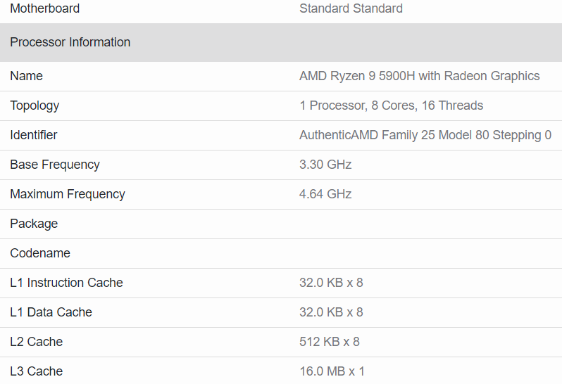 AMD Ryzen 9 5900H 