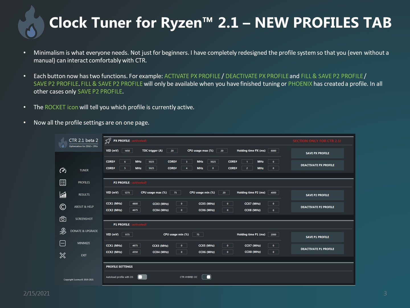 В утилите Clock Tuner for Ryzen 2.1 улучшен разгон CPU Ryzen SafeZone