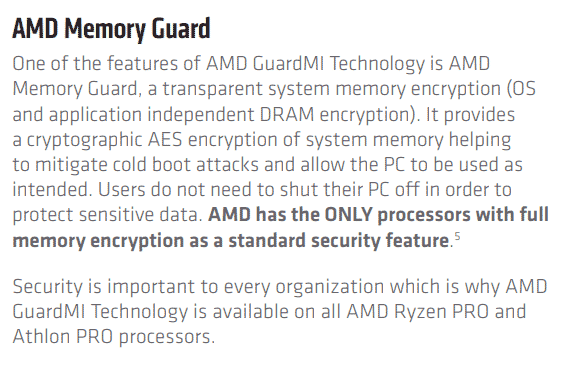 Amd Memory Guard Ryzen Pro 3000