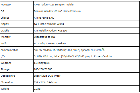 MSI VR430 specifications