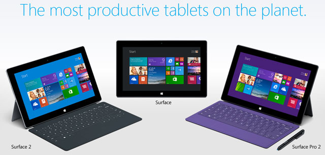 Планшеты Surface 2 и Surface Pro 2