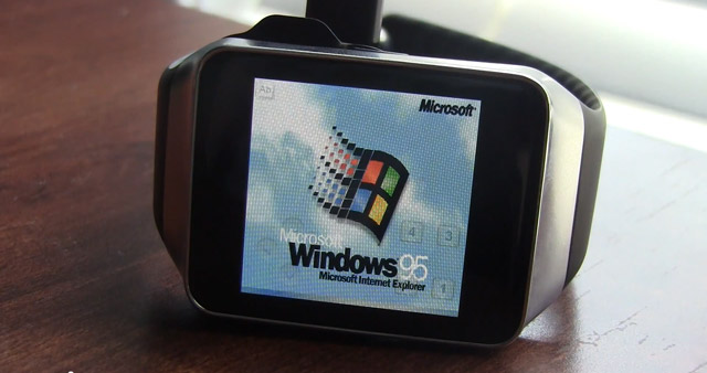 Windows 95 на умных часах Samsung Gear Live