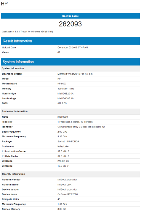 HP GeForce RTX