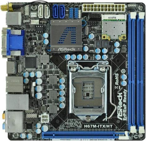 материнская плата ASRock H67M-ITX/HT