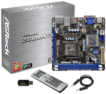 материнская плата ASRock Z68M-ITX/HT