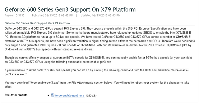 PCI Express 3.0 на X79