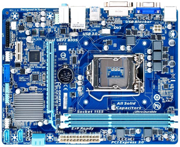 Материнская плата Gigabyte GA-H61M-USB3V