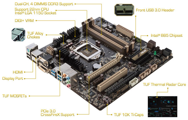 Материнская плата Asus Vanguard B85