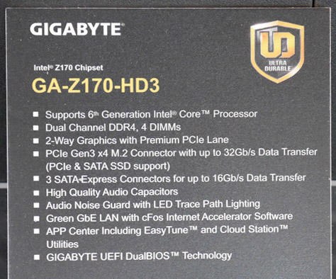 Gigabyte GA-Z170-HD3