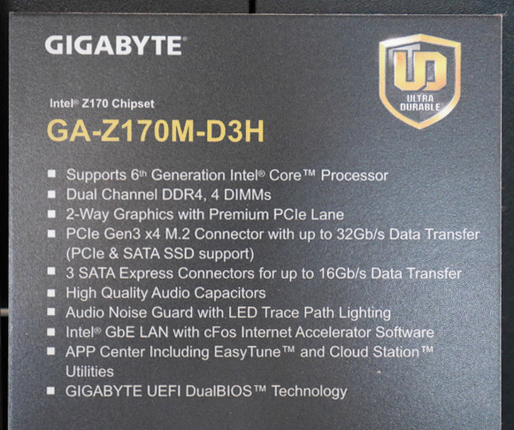 Gigabyte GA-Z170M-D3H