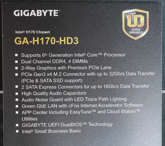 Материнская плата Gigabyte GA-H170-HD3