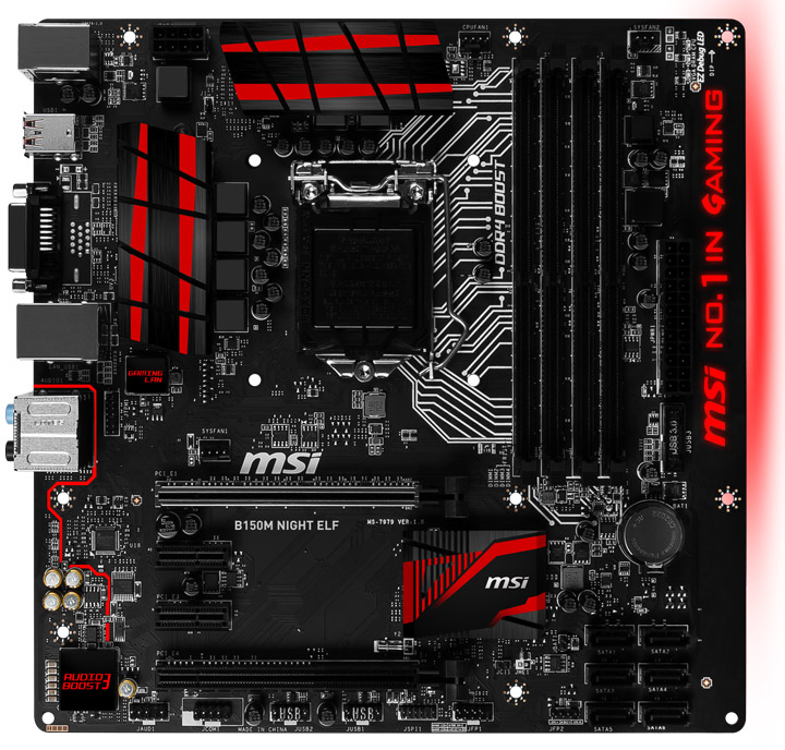 Msi b150m night elf какие процессоры поддерживает