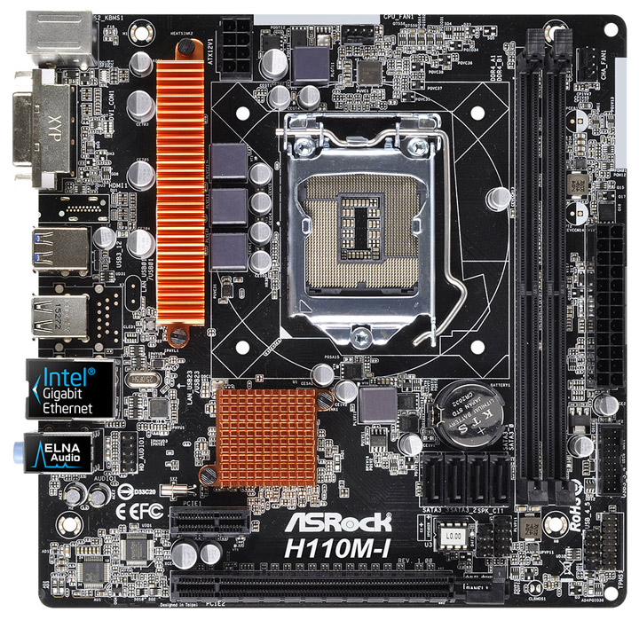 Материнская плата ASRock H110M-I