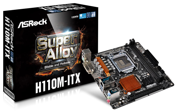 Материнская плата ASRock H110M-ITX