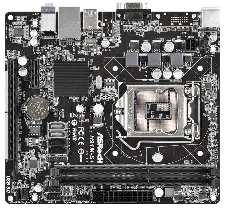 Материнская плата ASRock H91M-S+