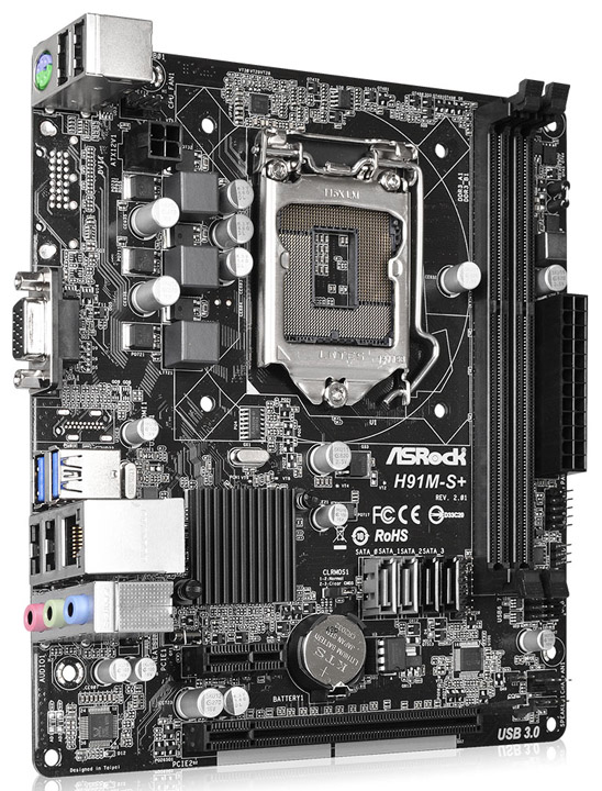 Материнская плата ASRock H91M-S+