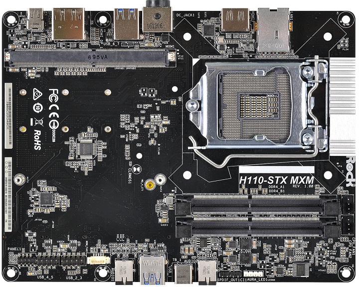 ASRock представила компактную материнскую плату H110-STX MXM с поддержкой мобильных видеокарт