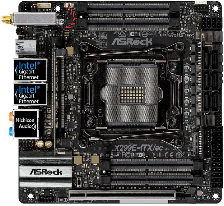 Asrock x299e itx ac обзор