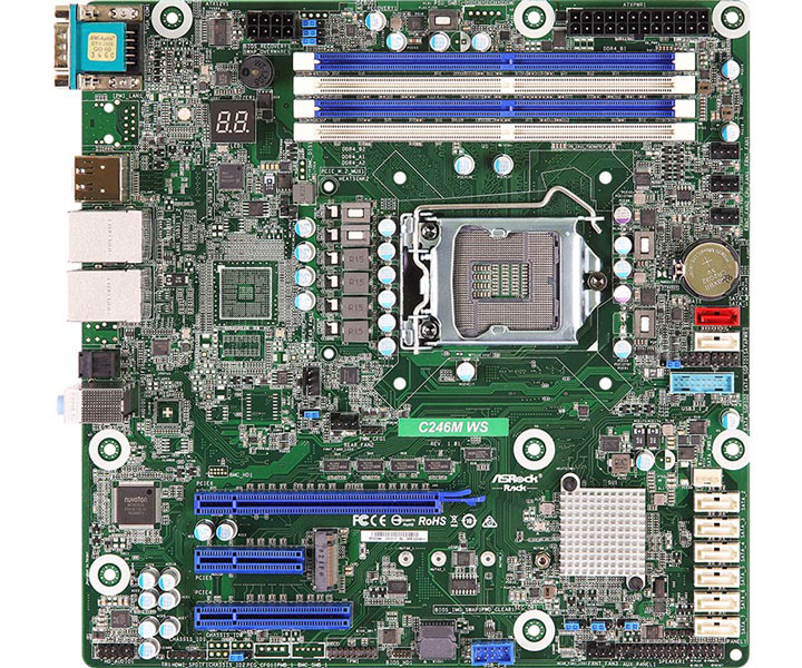 Материнская плата ASRock Rack C246M WS