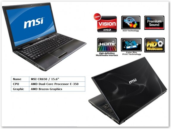 Ноутбук MSI CR650 