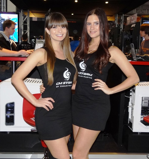 Booth babes CeBIT 2013