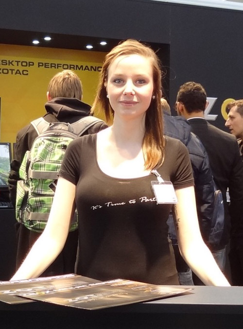 Booth babes CeBIT 2013