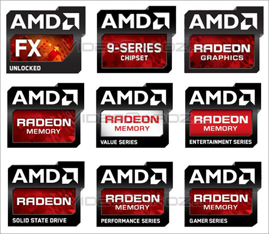 Логотипы продукции AMD