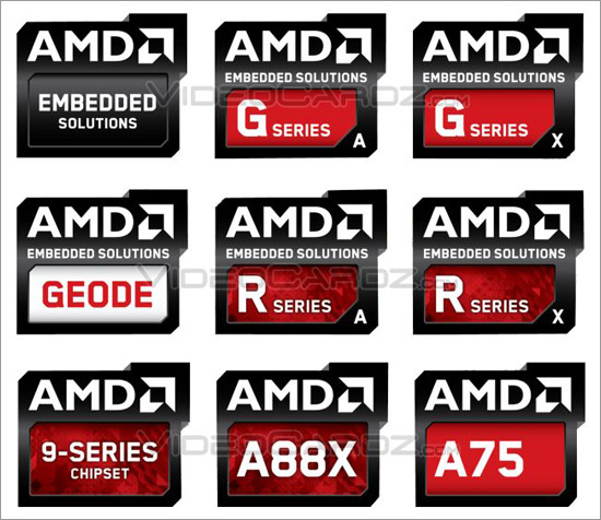 Логотипы продукции AMD