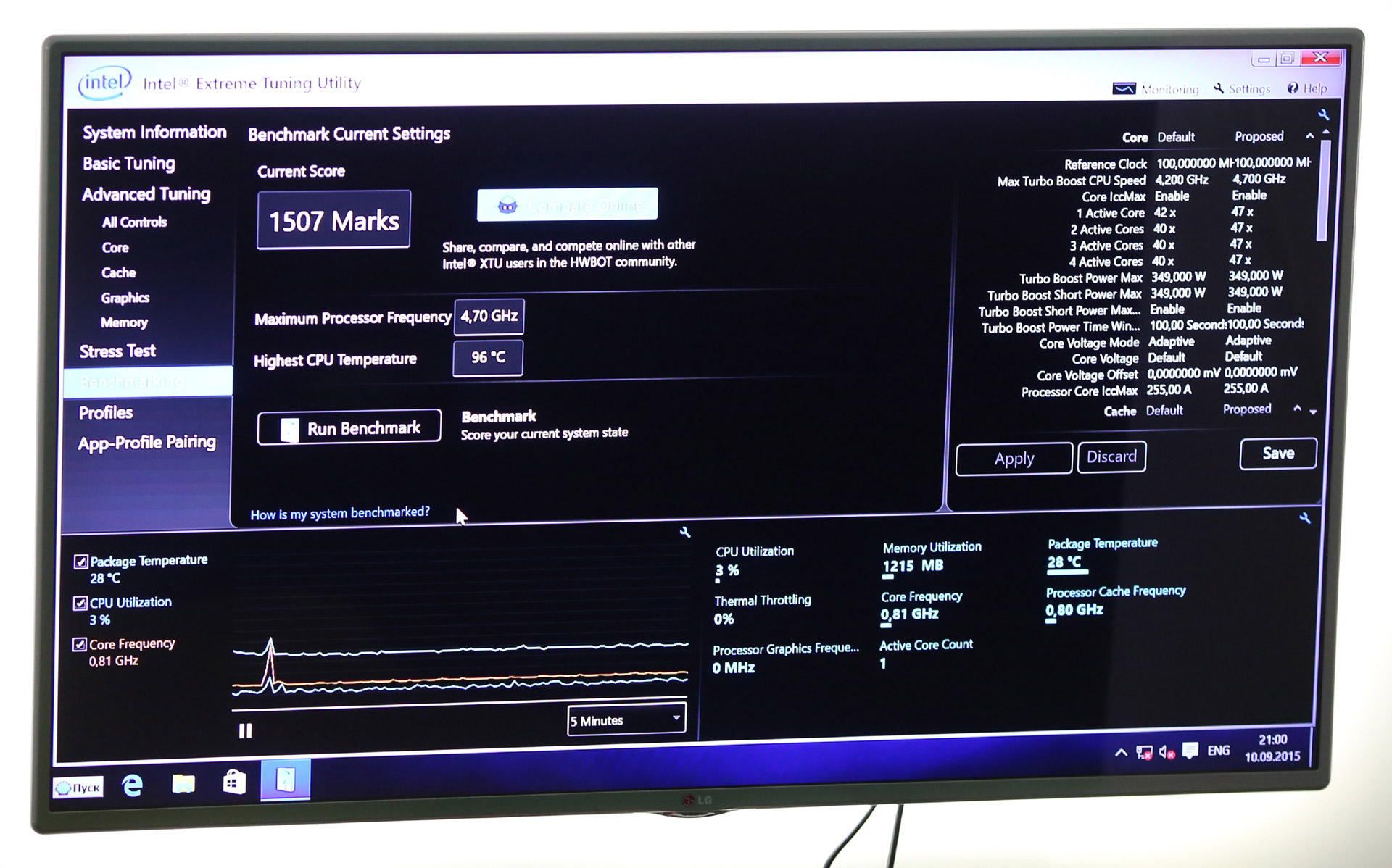 Intel extreme tuning utility