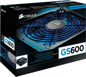 Блок питания Corsair GS600W в упаковке