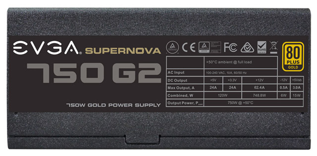 Блок питания EVGA SuperNova 750 G2