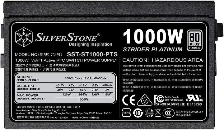 SilverStone Strider Platinum мощностью 1000 Вт