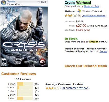 Crysis customer review second